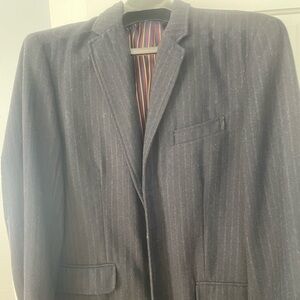 American Eagle Outfitters Charcoal Pinstripe Blazer